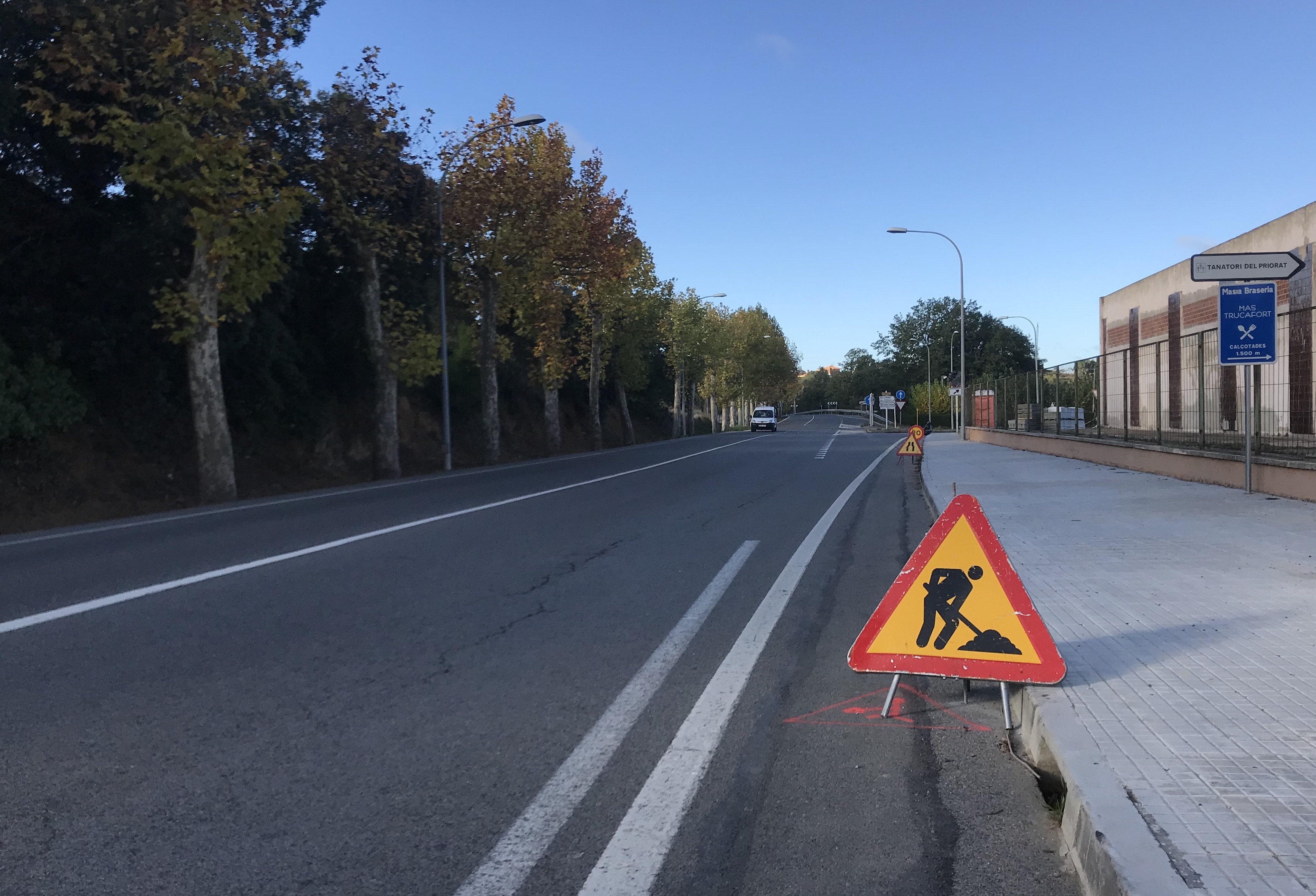 Inici obres rotonda Falset